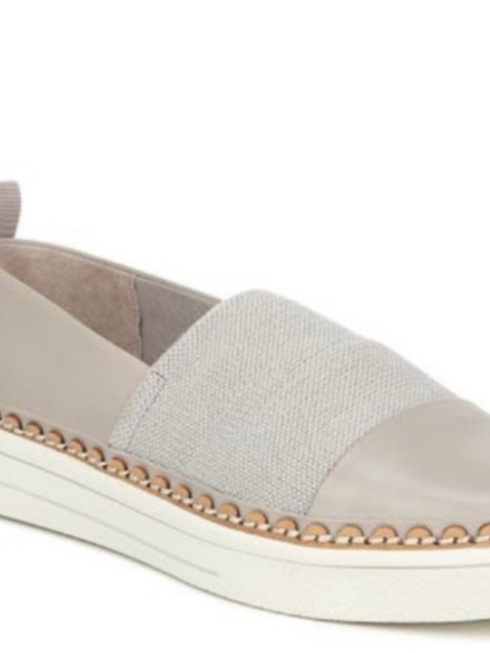 Via Spiga Ora leather Neutral Slip-On Loafer in Light Taupe